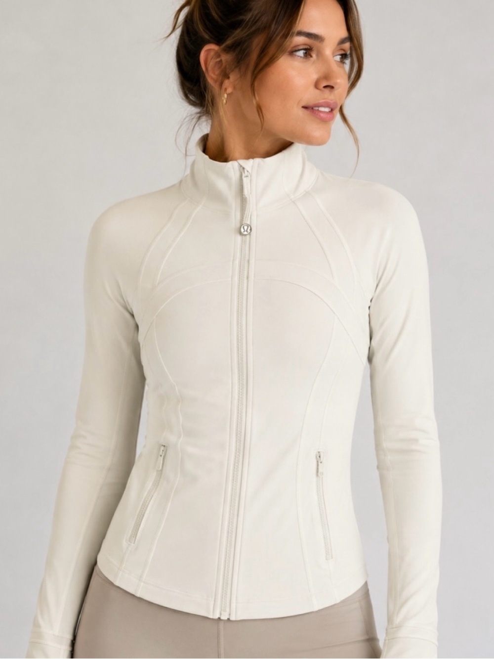 Lululemon Women’s Lightweight Full‑Zip Jacket in Cream